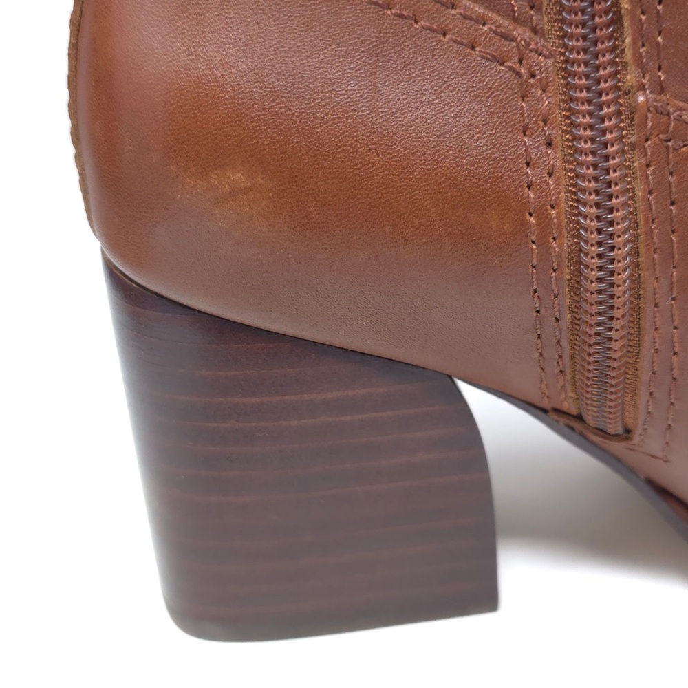 Vince Camuto Boots Leila Brown Leather Block Heel Knee High Size 6M - Picture 8 of 12